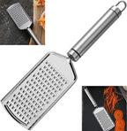 Stainless Steel Handheld Cheese Grater ? Comfort Non-Slip Handle and Razor Sharp Blades ? Easily Grates All Types of Cheeses, Fruits, Vegetables, and More ? Dishwasher Safe Easy to Clean - AABA MALL
