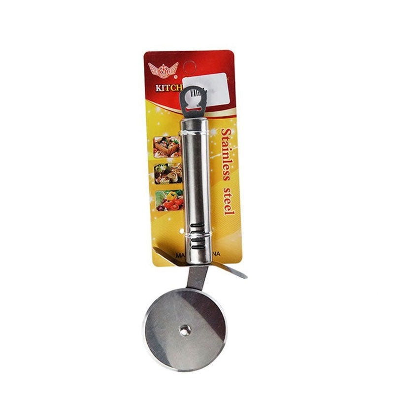 Stainless Steel Pizza Cutter Heavy-Duty Pizza Cutter Wheel – Sharp Stainless Steel Blade with Non-Slip Handle | Roller Design for Effortless Pizza, Cake, Pie & Bread Slicing | Large Pizza Cutter, Cake Slicer, Kitchen Tool
