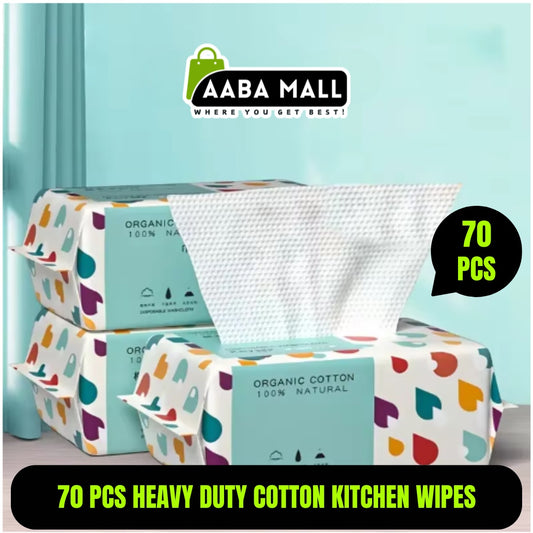 70 pcs Extra Large Kitchen Cleaning Wipes | Thick & Durable Wipes for Tough Grease and Stubborn Dirt
