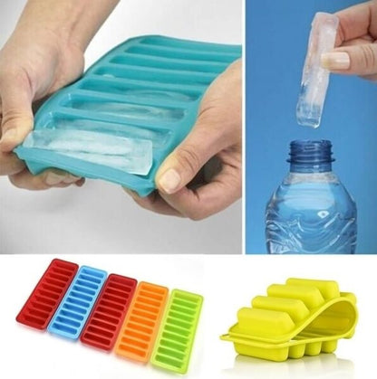 Easy Push Pop out Silicon Ice Cubes Tray 10 Cubes
