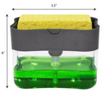 2-in-1 Pump Soap Dispenser and Sponge Cady - AABA MALL