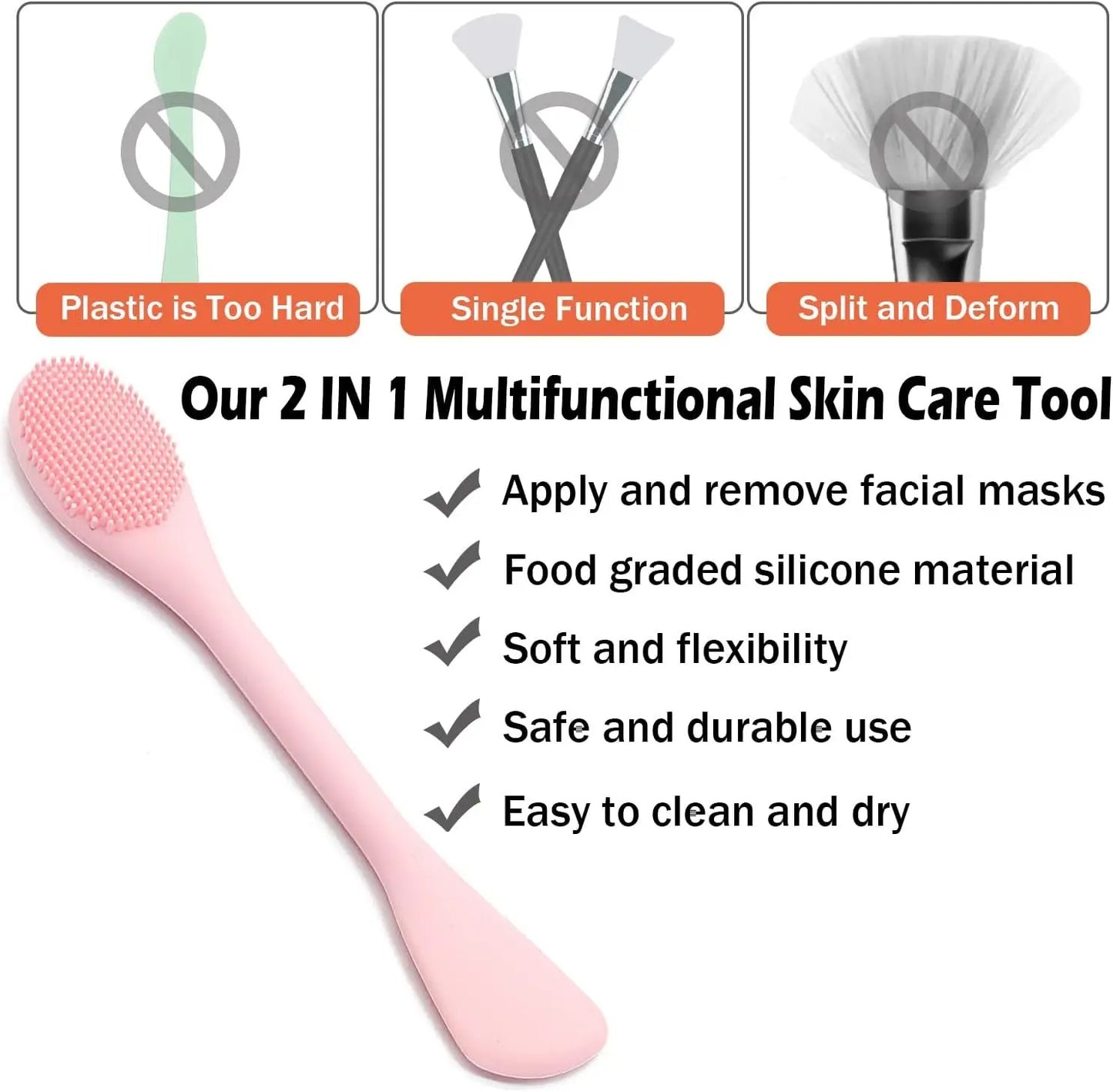 2 in 1 Silicone Face Mask Brush & Face Scrubber