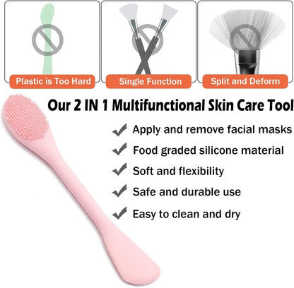 2 in 1 Silicone Face Mask Brush & Face Scrubber