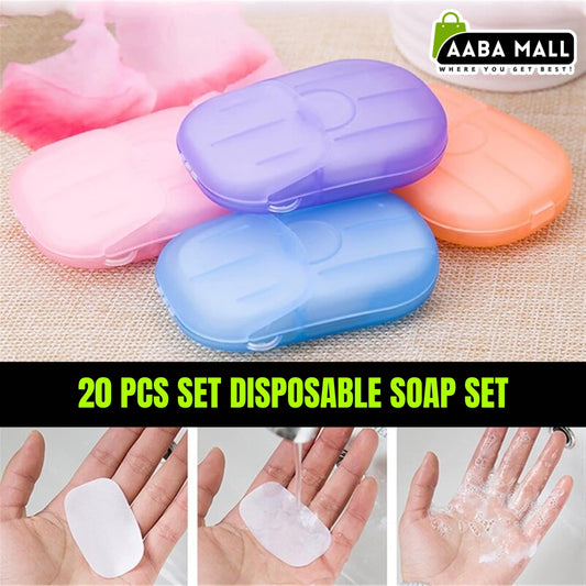 20 Pcs Set Disposable Mini Travel Camping Soap