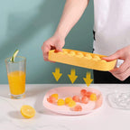 22-Cube Ball Shaped Ice Tray (With Lid) | 22 Grid Ice Hockey Juice Yogurt Ice Cube Box | Large Capacity DIY Round Ice Mold