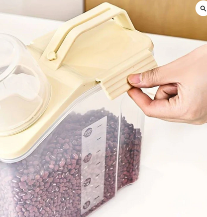2KG Plastic Airtight Food Storage Container with Measuring Cup - AABA MALL