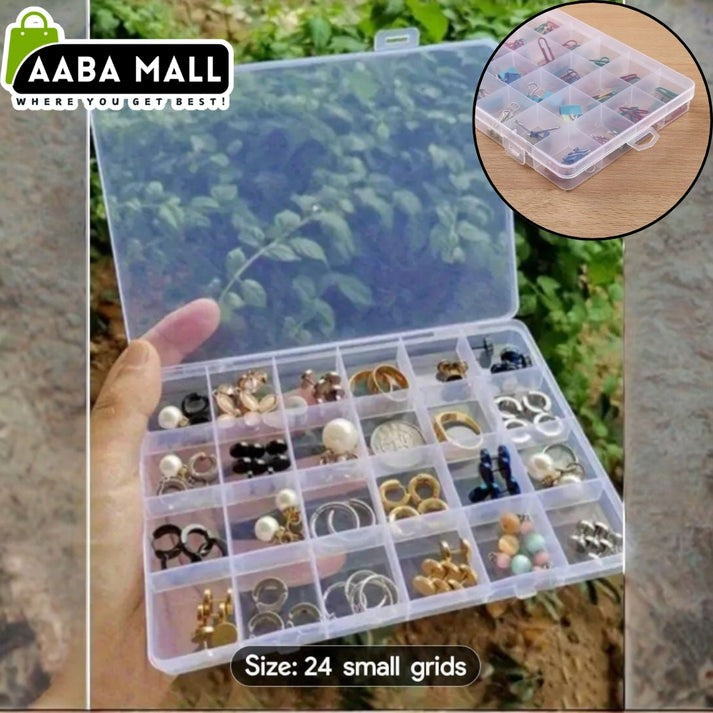 Transparent Plastic Organizer Storage Empty Box Multi Compartment Daily Use Accessories Container Earring Beads Jewellery