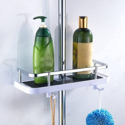 Bathroom Shower Shelf Caddy Shampoo & Conditioner Holder for Shower Rail Rust-Resistant Bathroom Organizer Rack