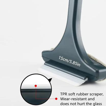 2-in-1 Glass Wiper & Window Cleaning Brush – Dual-Sided Multi-Functional Screen Cleaner for Home, Kitchen & Office - AABA MALL