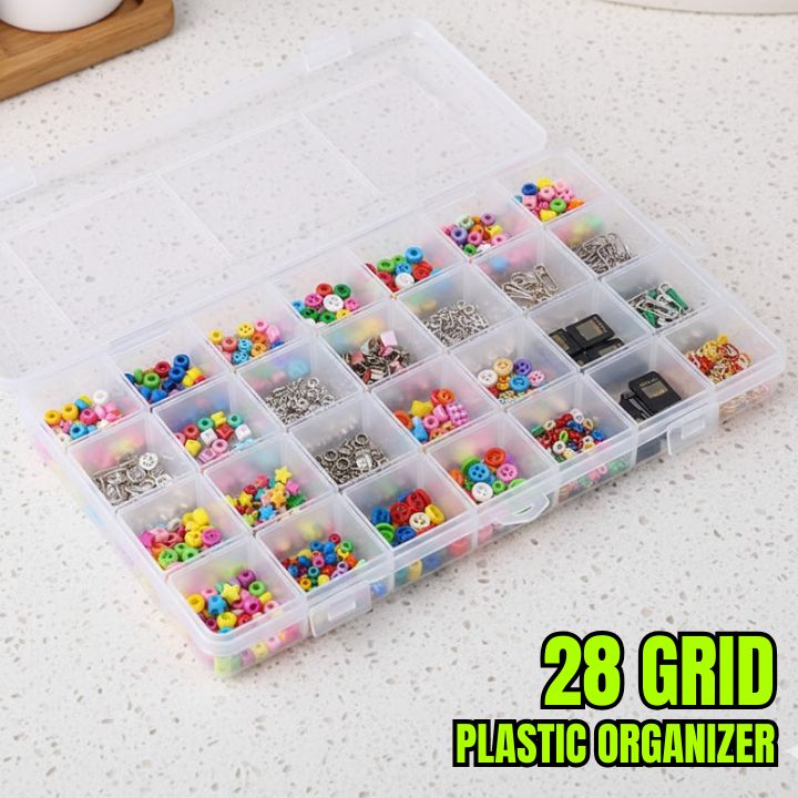 Transparent Plastic Organizer Storage Empty Box Multi Compartment Daily Use Accessories Container Earring Beads Jewellery