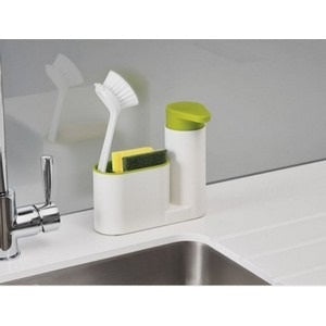 2 In 1 Set Kitchen Bathroom Sink Organizer Sink Tidy Set Brush Sponge Organiser - AABA MALL