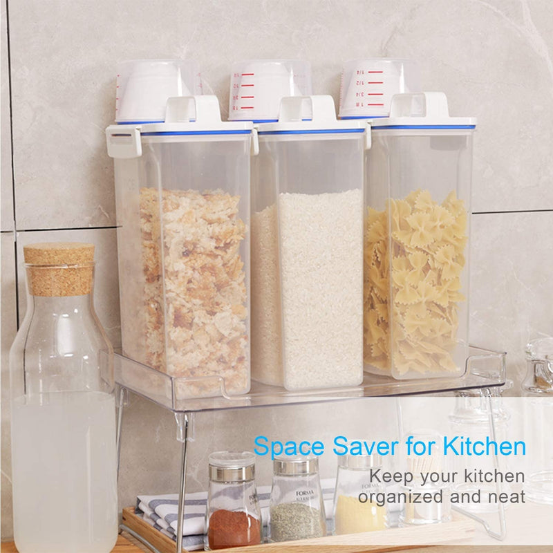 Plastic Airtight Food Storage Container with Measuring Cup 2KG Cereal Grain Rice Storage Box - AABA MALL