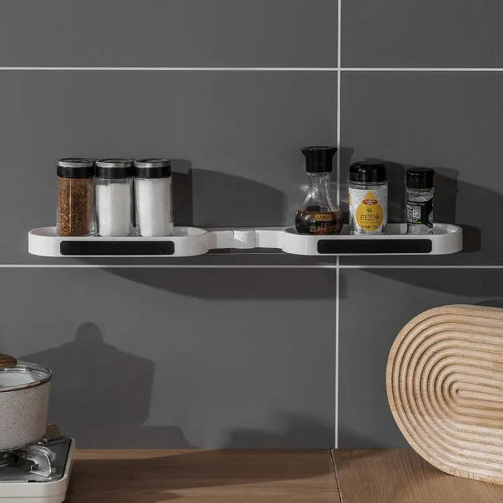 2 pcs adhesive hole-free corner shelf for bathroom