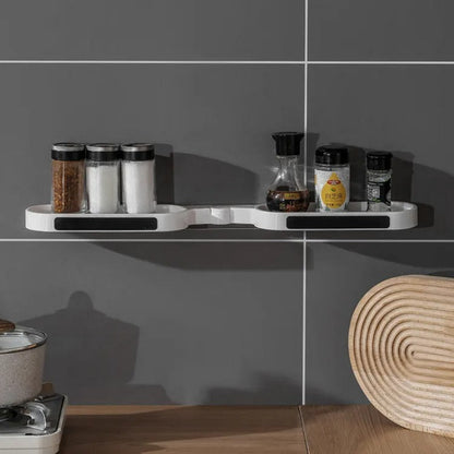 2 pcs adhesive hole-free corner shelf for bathroom