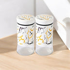 2-Piece Marble Glass Seasoning Bottle Set - Salt Shakers  Namak Dani 150ML - AABA MALL