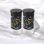 2-Piece Marble Glass Seasoning Bottle Set - Salt Shakers  Namak Dani 150ML - AABA MALL