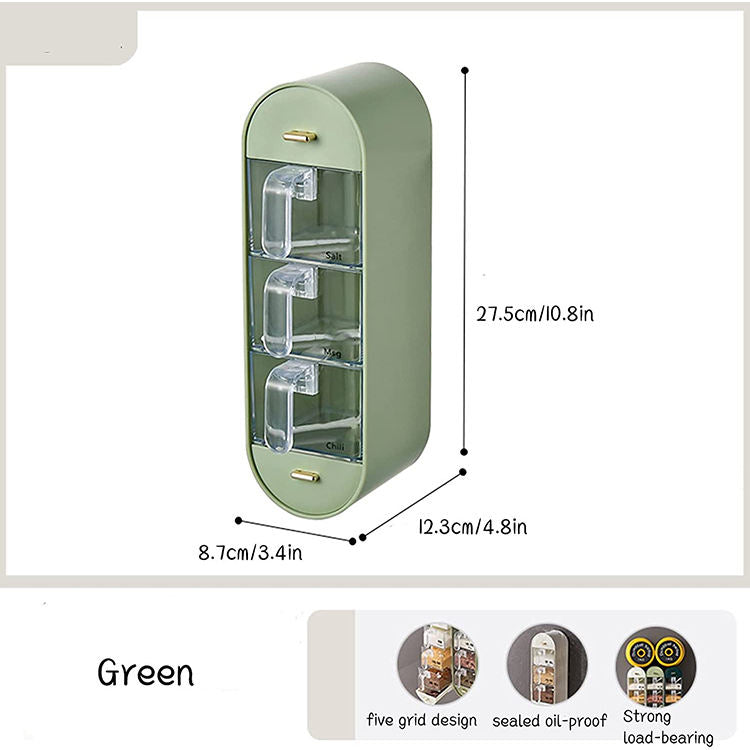 3-layer transparent drawer spice container box