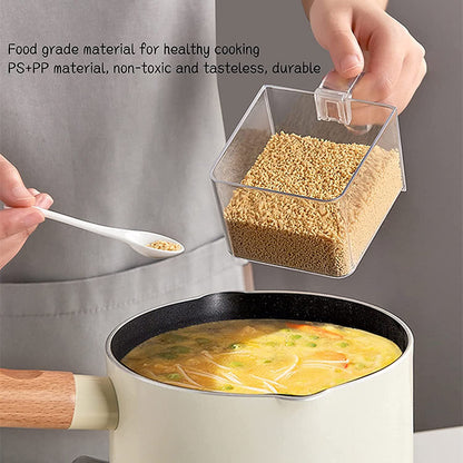 3-layer transparent drawer spice container box