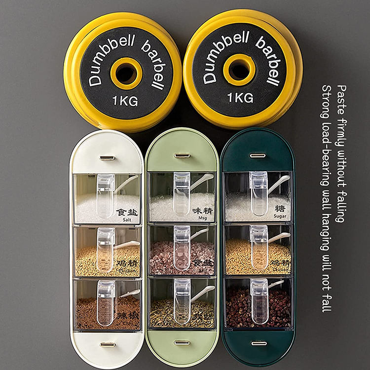 3-layer transparent drawer spice container box