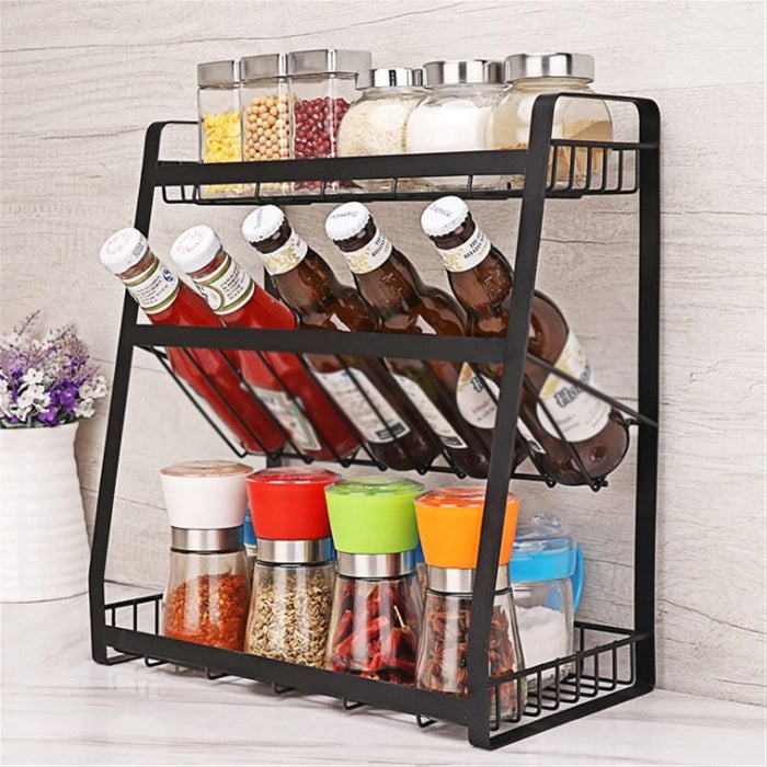 Multipurpose kitchen shelf stand with three levels