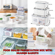 3-Piece Airtight Fridge Organizer Set with Detachable Drain Baskets & Lids