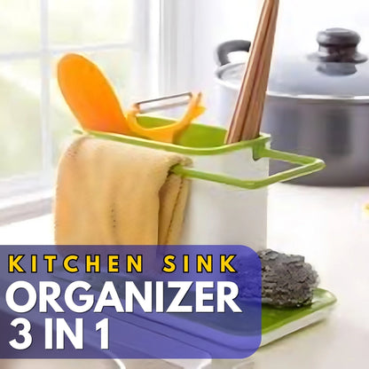 Sink Draining Brush Sponge Cleaning Cloth Towel Rack Stand