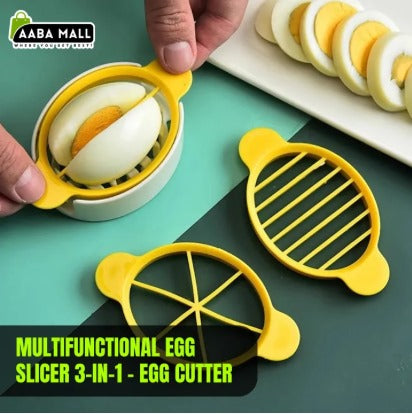 3 in1 Kitchen Tool Egg Cutter Slic er Chopper for Boiled Egg for Home and Restaurant Kitchens - AABA MALL