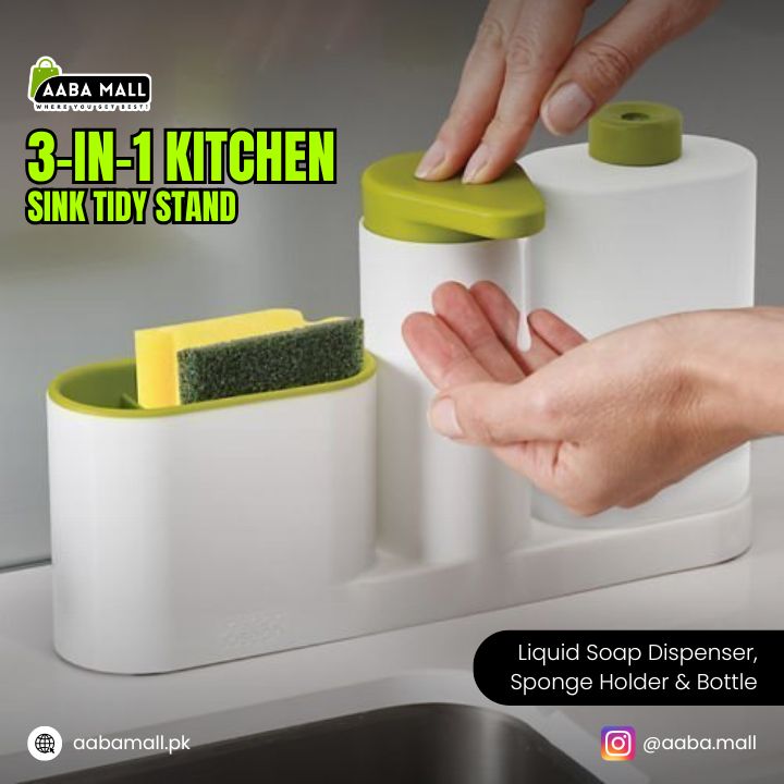 3 in 1 kitchen sink soap dispenser stand