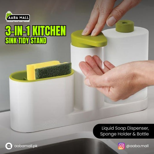 3 in 1 kitchen sink soap dispenser stand