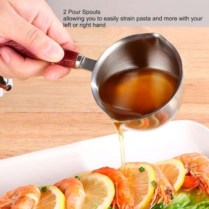 300ML Tadka Spoon 304 Stainless Steel Melting Pot | Milk Heater | Chocolate Melter | Coffee & Kitchen Use