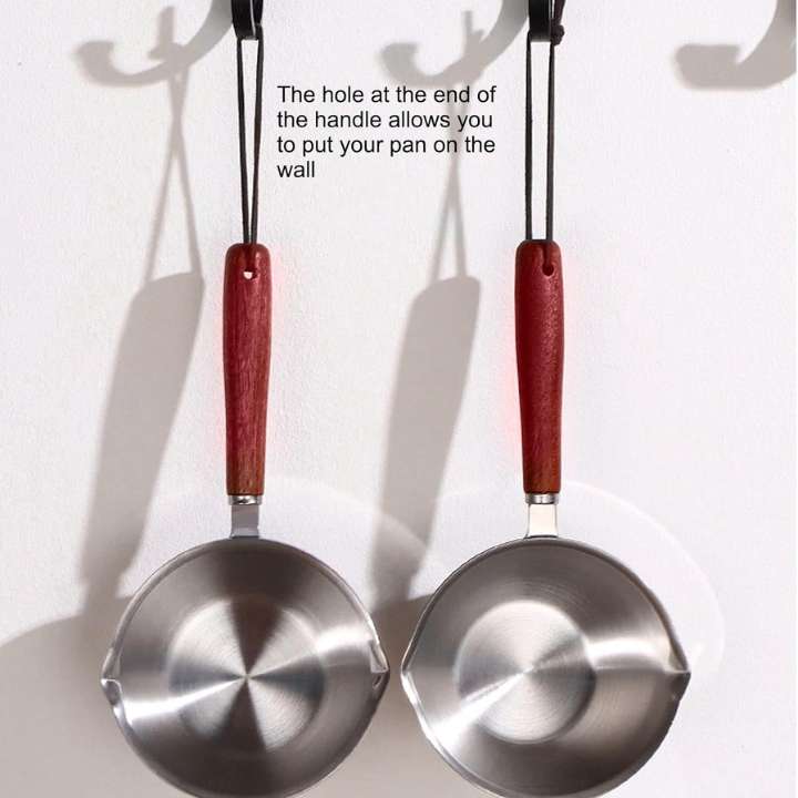 300ML Tadka Spoon 304 Stainless Steel Melting Pot | Milk Heater | Chocolate Melter | Coffee & Kitchen Use