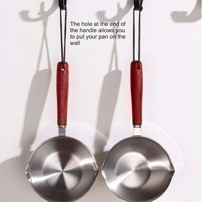300ML Tadka Spoon 304 Stainless Steel Melting Pot | Milk Heater | Chocolate Melter | Coffee & Kitchen Use