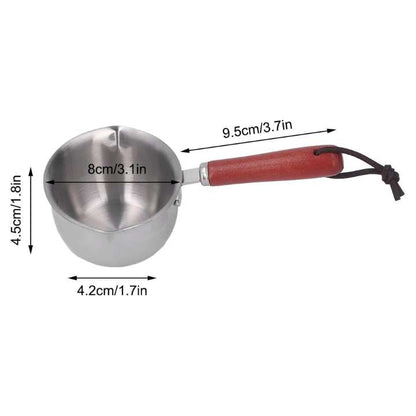 300ML Tadka Spoon 304 Stainless Steel Melting Pot | Milk Heater | Chocolate Melter | Coffee & Kitchen Use