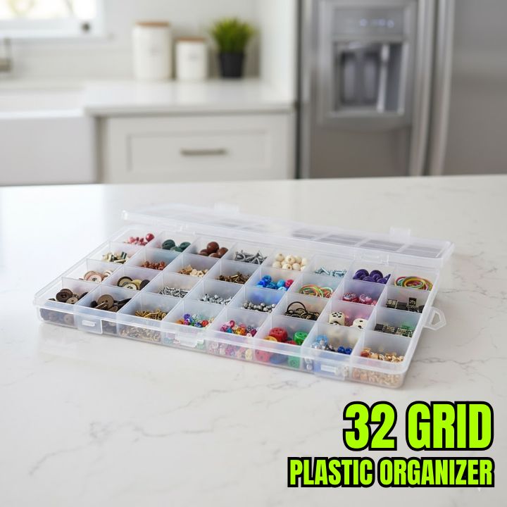 Transparent Plastic Organizer Storage Empty Box Multi Compartment Daily Use Accessories Container Earring Beads Jewellery