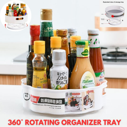 Multi-Function 360° Rotating Turntable Organizer
