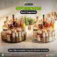 360 Rotating Spice Rack Organizer - Non-Slip Turntable Tray for Kitchen & Pantry