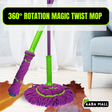 360° Rotating Microfiber Mop – High Absorbent Wet & Dry Floor Cleaning Mop | Dirt-Water Separation Household & Commercial Cleaning Tool