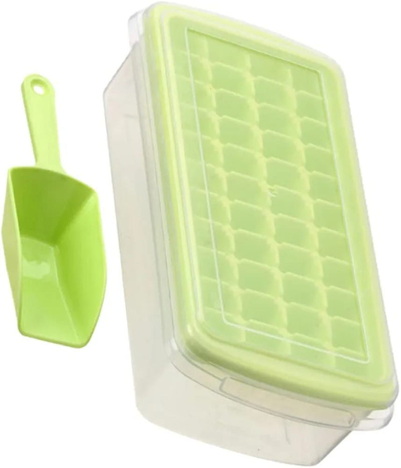 36 Mini Ice Cube Tray With Lid and Bin  DIY Food-Grade Ice Cube Maker Freezer Mold - AABA MALL