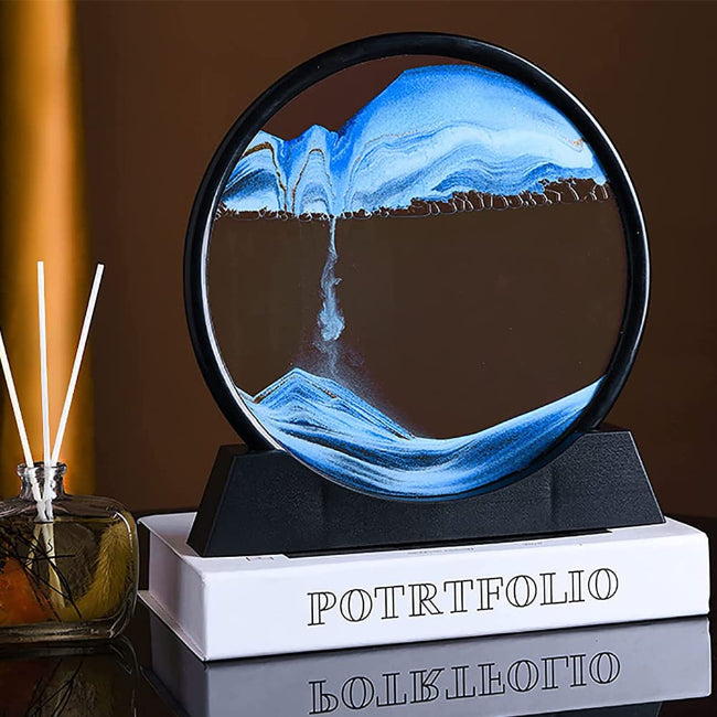 3D moving sand art lamp desk décor