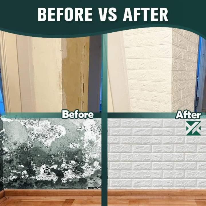 3D White Brick Peel & Stick Wall Panel (77x74 cm) - Waterproof Self-Adhesive Wallpaper