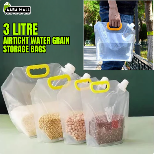 Grain Storage Bags, Airtight Food Storage Pouches, 3 Litre Storage Bag, Refrigerator Storage Bag, Resealable Grain Pouch, Kitchen Organizer Bag, Airtight Zip Lock Bag, Food Storage Bag with Handle, Moisture Proof Storage Bag, Rice Storage Bag, Dry Food Storage Pouch, Reusable Food Storage Bags.
