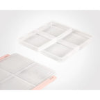 Limon 4 Section Fridge/Freezer Box With Lid Food Storage Pantry Kitchen Organizer Airtight Container -180G x 4 - AABA MALL