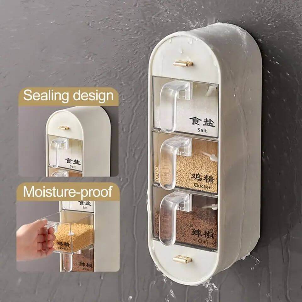 3‑Layer Kitchen Multi‑functional Drawer Spice Storage Box | Transparent Seasoning Organizer | Space‑Saving Spice Rack