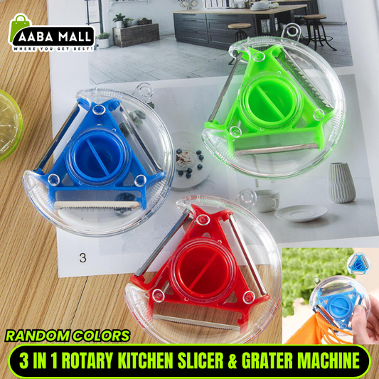3-in-1 Vegetable Slicer, Stainless Steel Grater Machine, Rotary Potato Peeler, Kitchen Utensil Cutter, Multi-Functional Food Processor, Vegetable Chopper & Grater, Cheese Grater Machine, Fruit & Veggie Slicer, Kitchen Gadget Tools, Stainless Steel Rotary Slicer