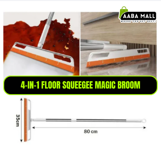 4-in-1 Floor Squeegee Magic Broom – Multifunction Sweeper, Pet Hair Remover, Glass Wiper & Floor Cleaner