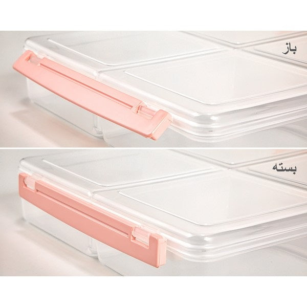 Limon 4 Section Fridge/Freezer Box With Lid Food Storage Pantry Kitchen Organizer Airtight Container -180G x 4