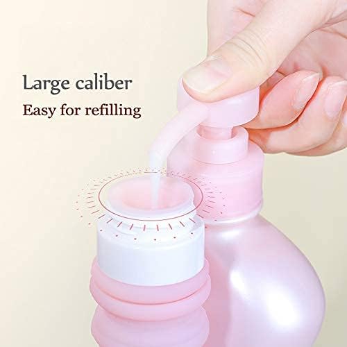 Refillable Silicone Travel Bottle Leakproof - Retractable Squeezable Folding Bottle