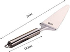 Essential Kitchen Tool: Stainless Steel Pizza & Cheese Shovel | Durable & Easy-to-Clean Baking Server | Ergonomic Handle - AABA MALL
