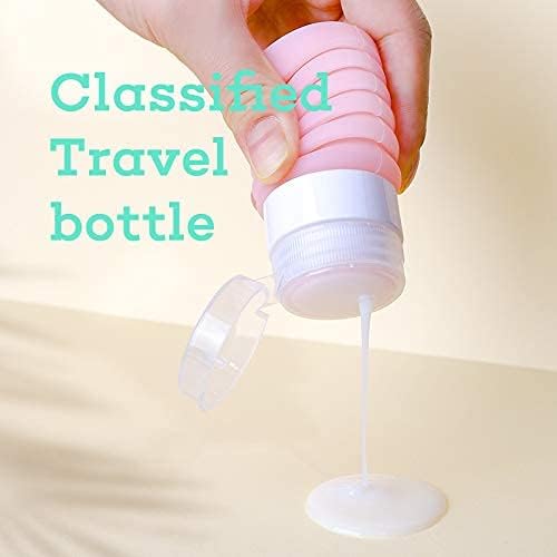 Refillable Silicone Travel Bottle Leakproof - Retractable Squeezable Folding Bottle