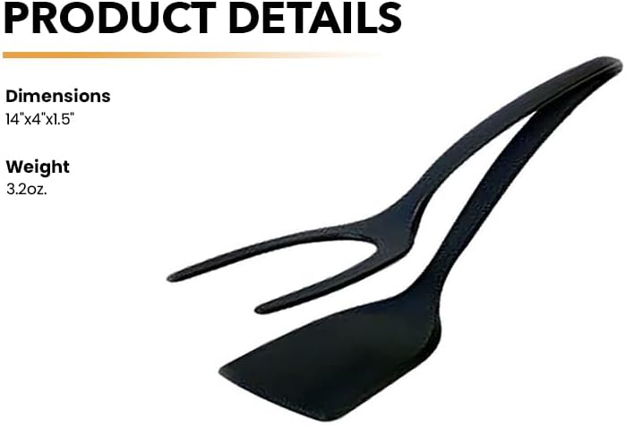 2-in-1 Silicone Fried Egg Spatula ? Non-Stick Egg Turner Clip for Flipping Eggs, Steak, Pancakes & More - AABA MALL